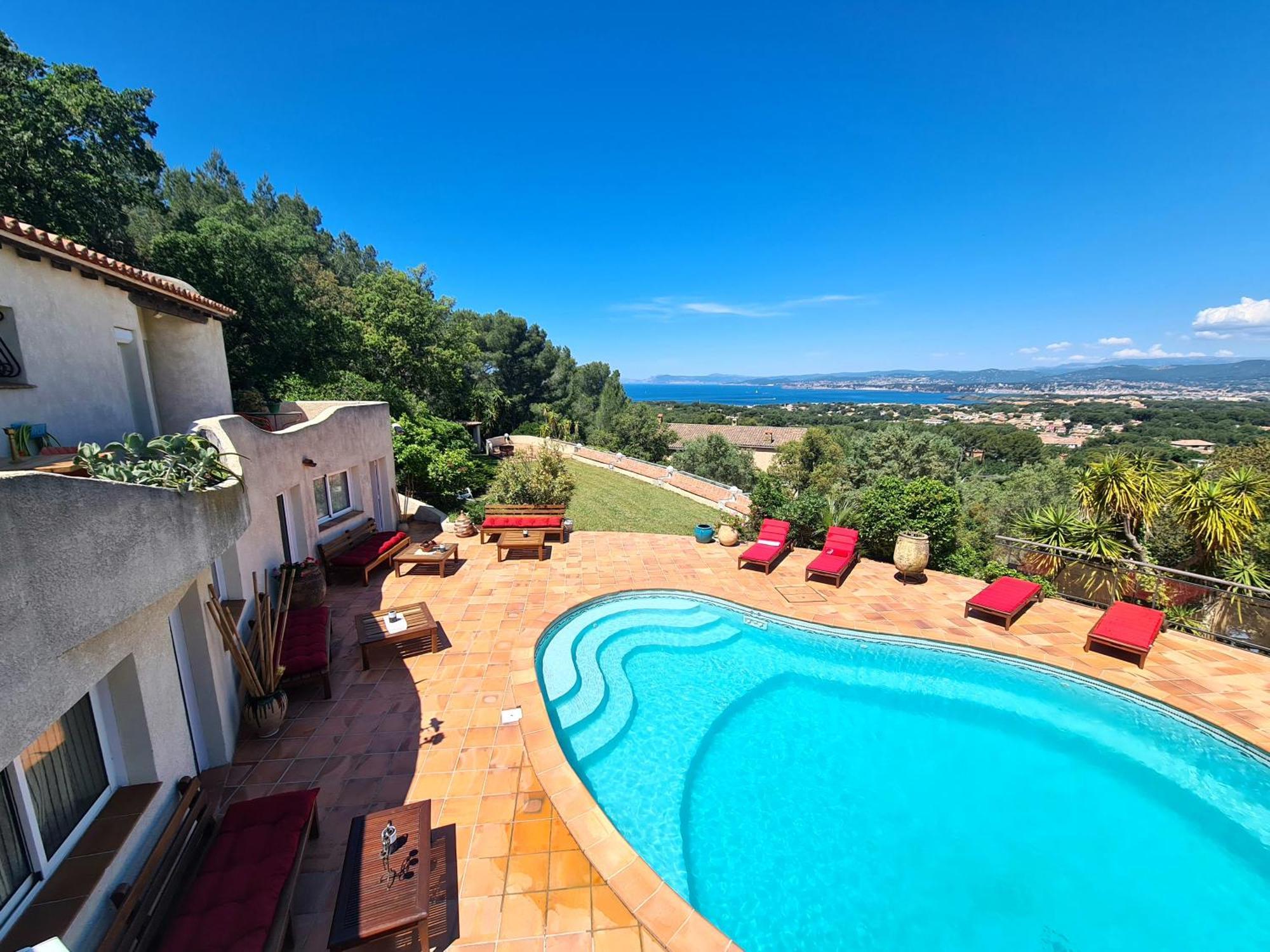 Villa M, Chambres D'Hotes, Vue Mer, Sauna, Piscine A Six-Fours Сис-Фур-Ле-Пляж Экстерьер фото